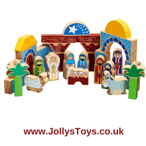 Wooden Nativity Building Blocks